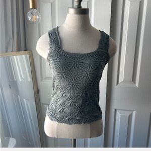 Aura Textured green Women's Tank Top